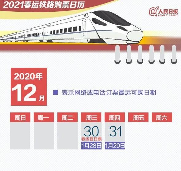 2021春运购票日历，2021春运购票全攻略[多图]