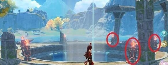 原神渌华池在哪？五个火柱子解锁攻略[视频][多图]图片4